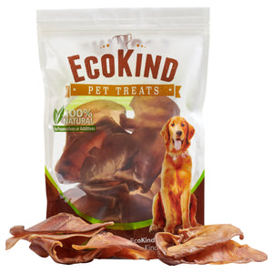 Brazilian Pig Ears by EcoKind Dog Treats and Chews Thick-Cut, All Natural Dog Treats