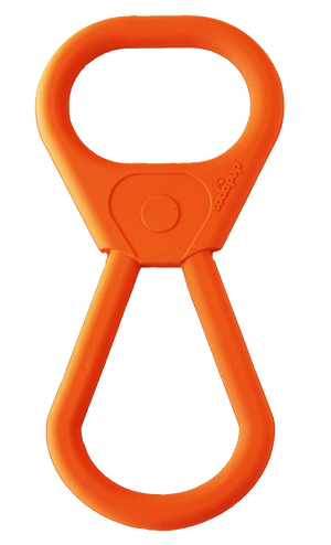 SP Pop Top Rubber Tug Toy for Interactive Play - Orange Squeeze